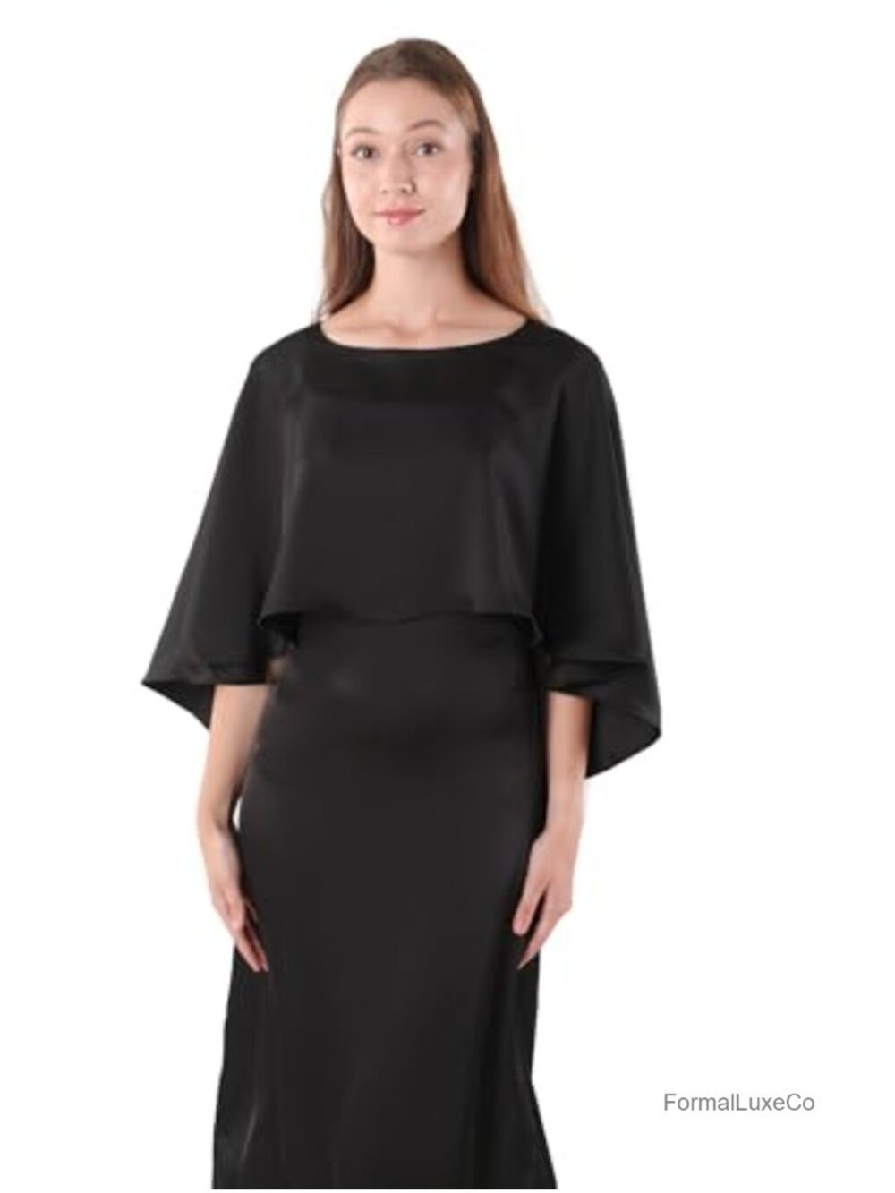 Paisley Jacquard Shawl Wrap Capelet for Evening Dress